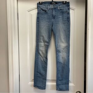 Express Denim Straight Jeans in Light Blue